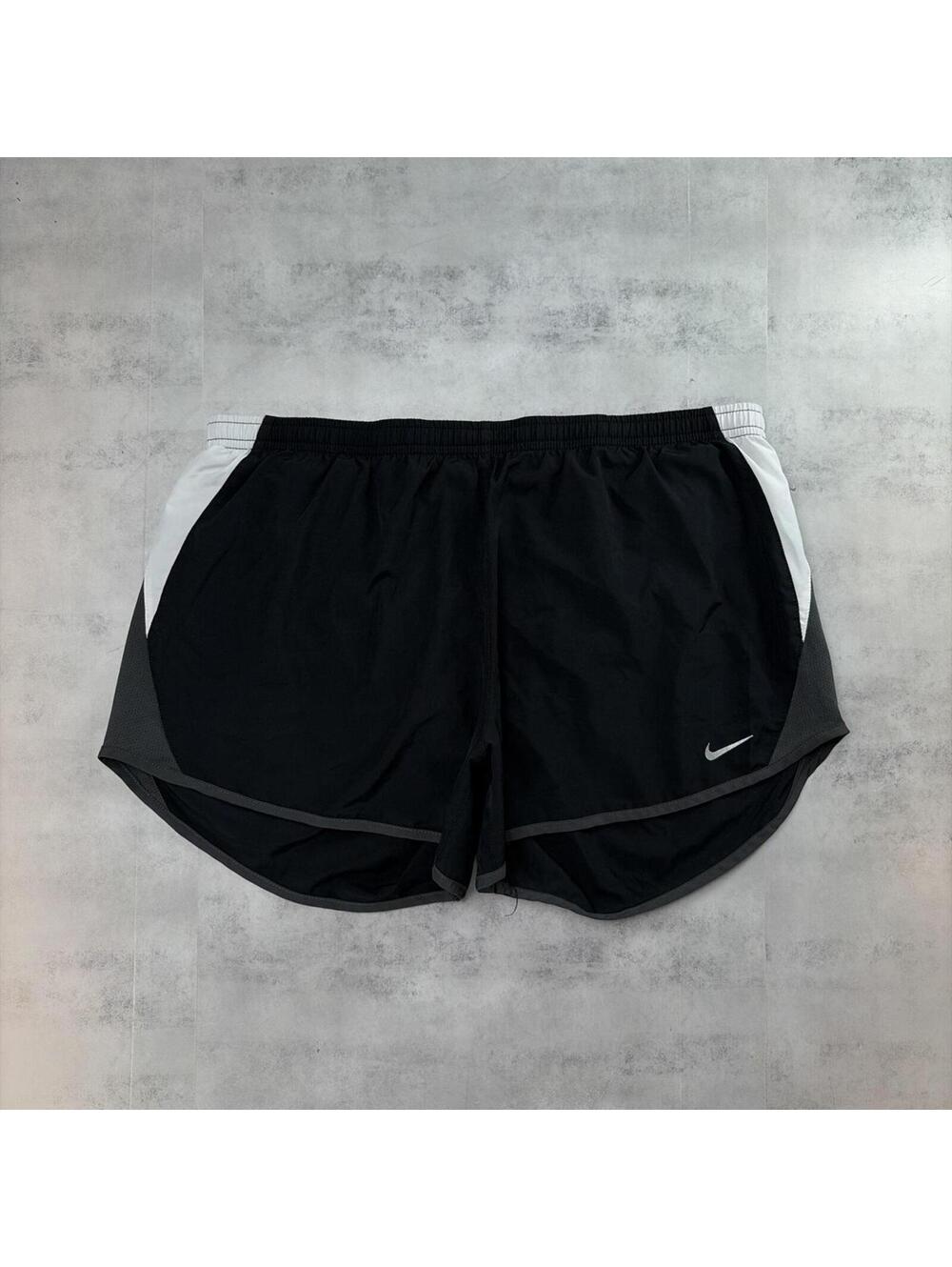 Y2K Black Nike Swoosh Dri Fit Running Mini Shorts